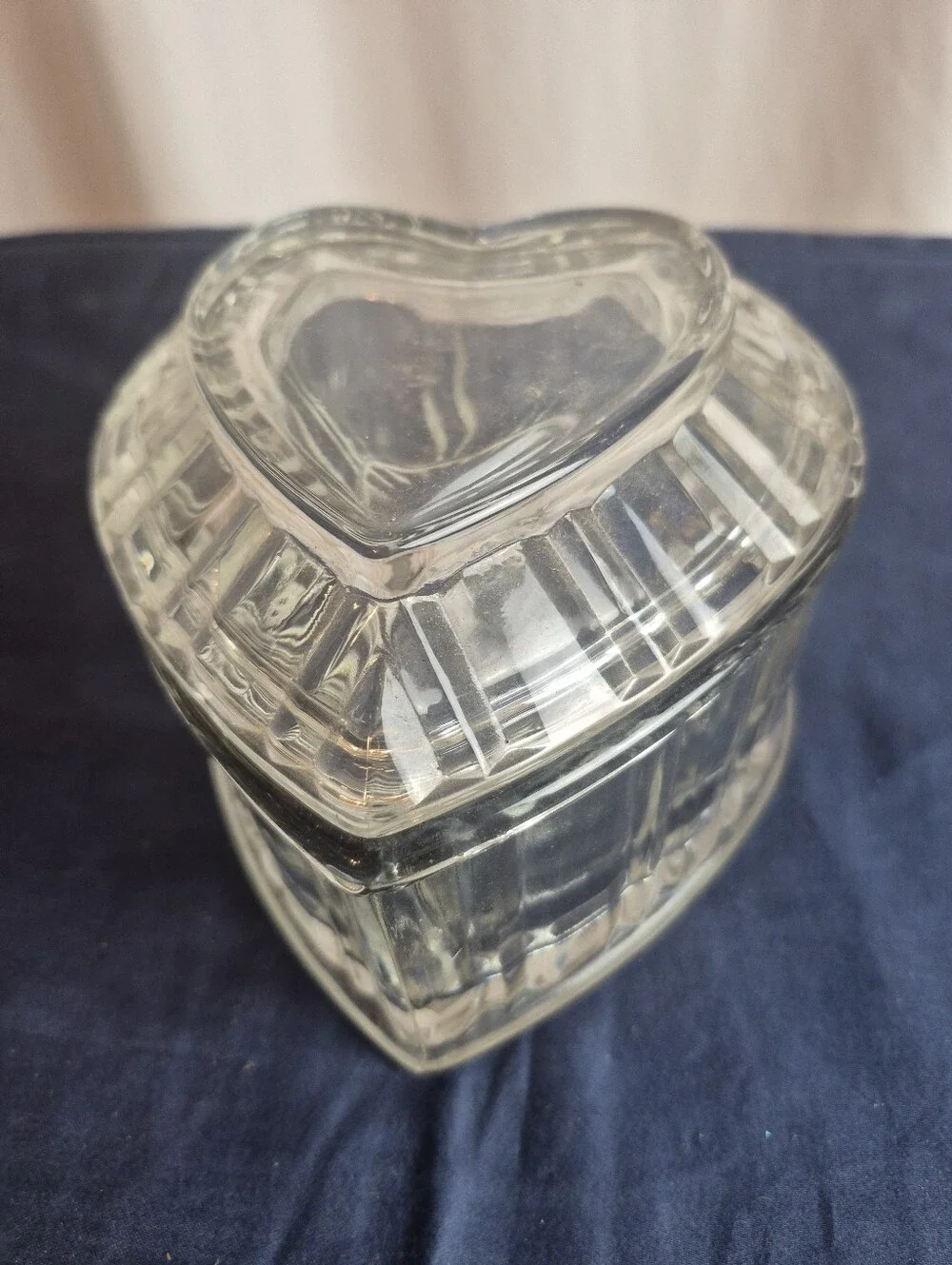 Clear Heart-Shaped Glass Serving Dish with Lid - Clear